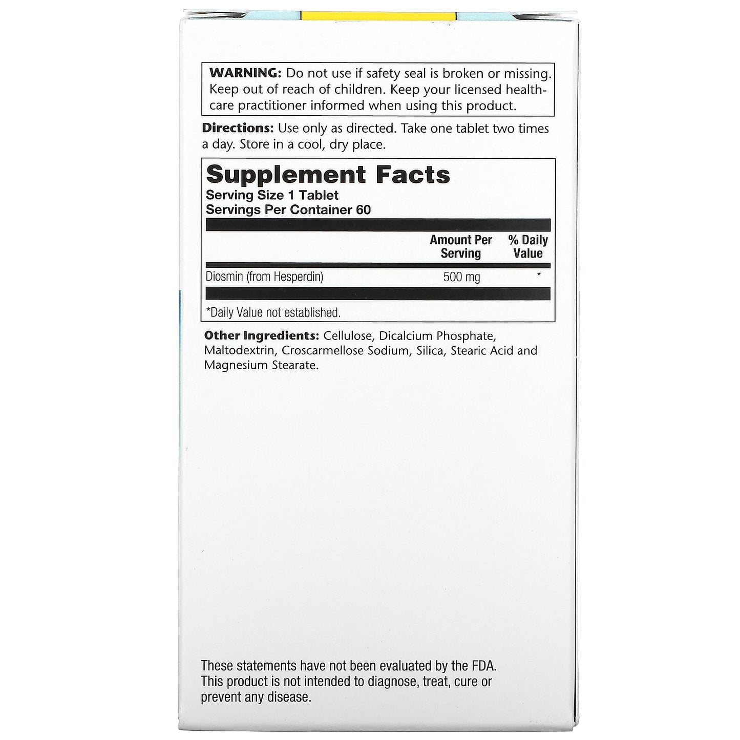 Natural Balance, Diosmin, 60 Tablets UPC 047868129030 | HiLife Vitamins