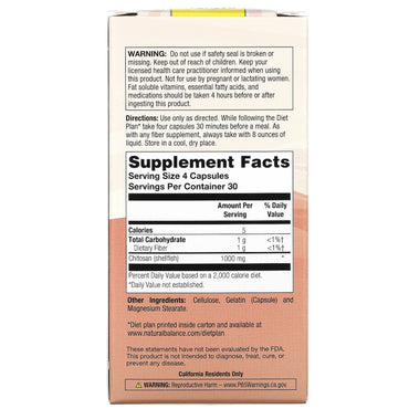 Natural Balance, Original Chitosan, 250 mg, 120 Capsules UPC 047868212602 | HiLife Vitamins