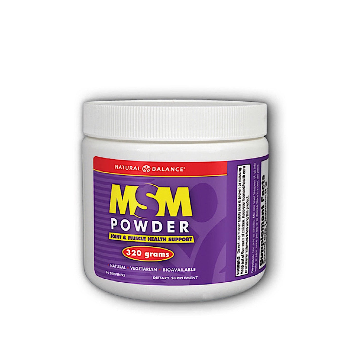 Natural Balance, MSM 400mg, 320 grams UPC 047868419322 | HiLife Vitamins