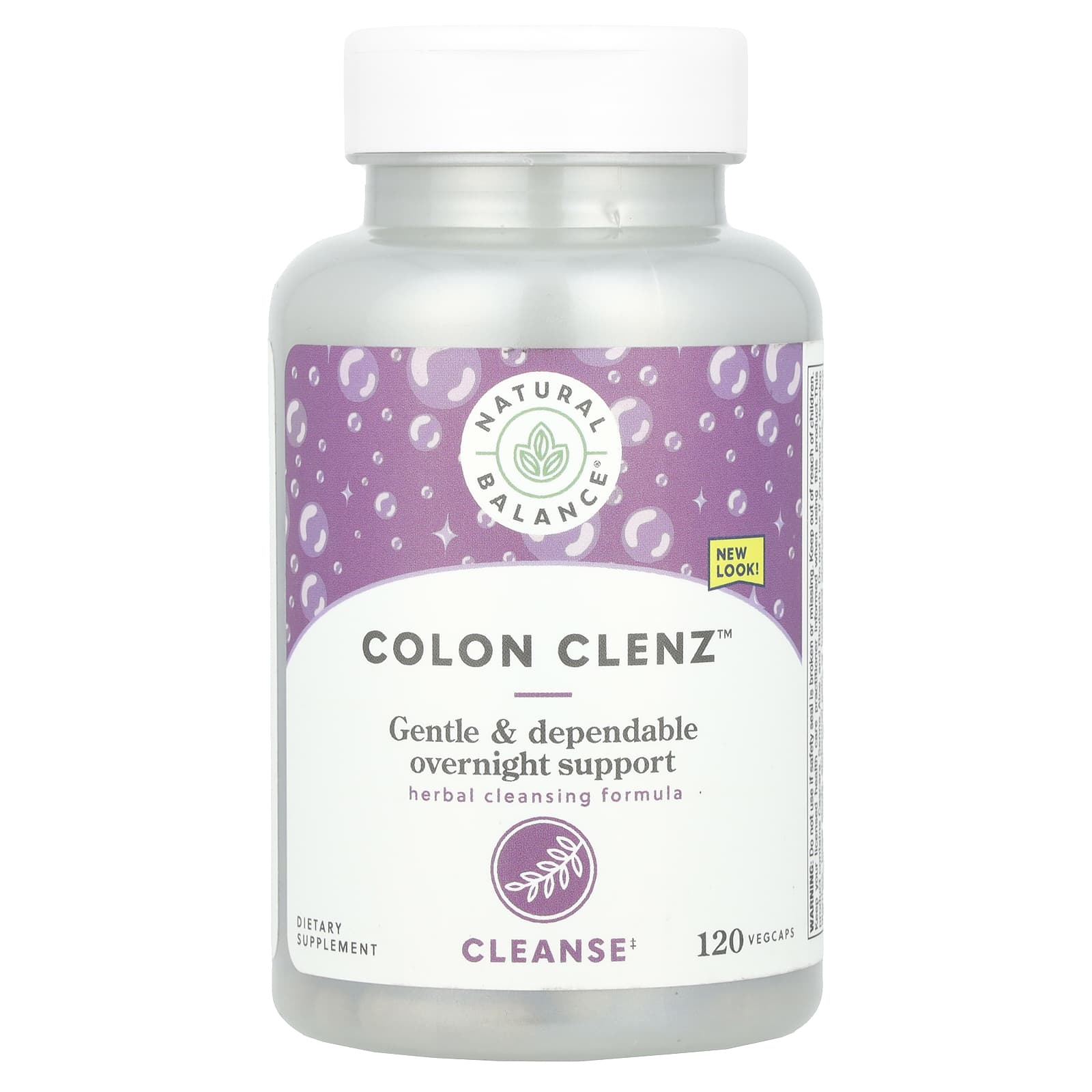 Natural Balance, Colon Clenz, 120 VegCaps UPC 047868421202 | Hilife Vitamins