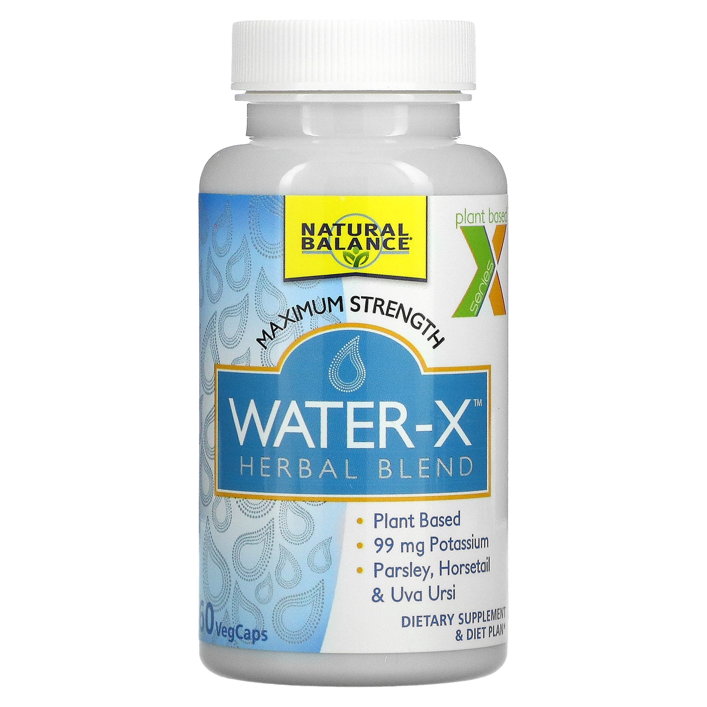Natural Balance, Water-X, Herbal Blend, Maximum Strength, 60 Capsules UPC 047868712171 | HiLife Vitamins
