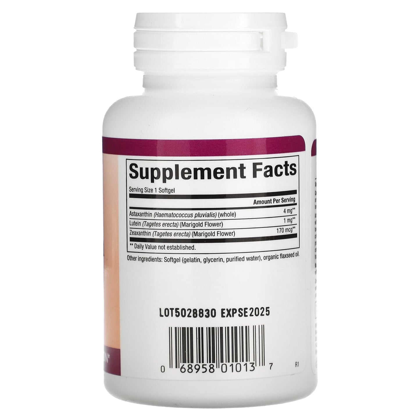 Natural Factors, Astaxanthin Plus, 4 mg, 60 Softgels UPC 068958010137 | Hilife Vitamins