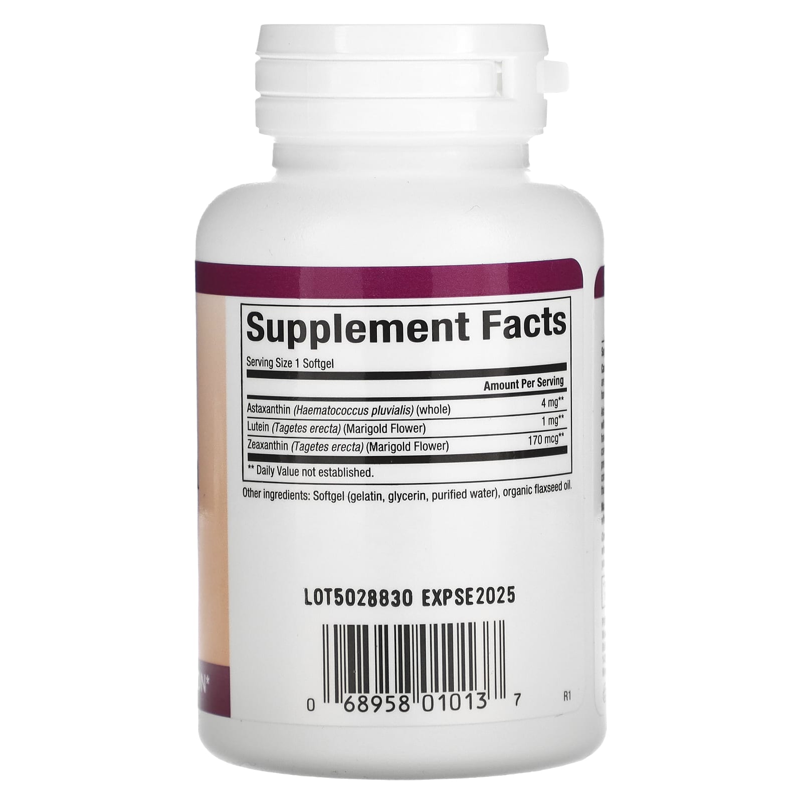 Natural Factors, Astaxanthin Plus, 4 mg, 60 Softgels UPC 068958010137 | Hilife Vitamins