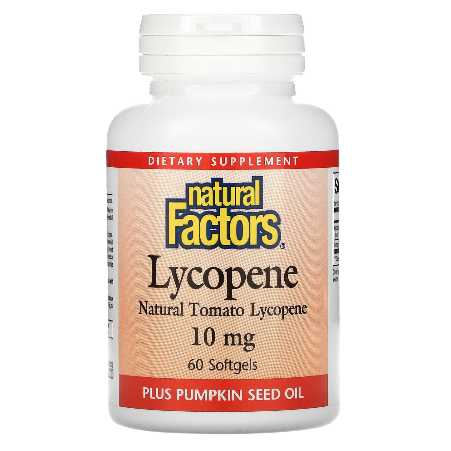 Natural Factors, Lycopene, 10 mg, 60 Softgels UPC 068958010168 | Hilife Vitamins
