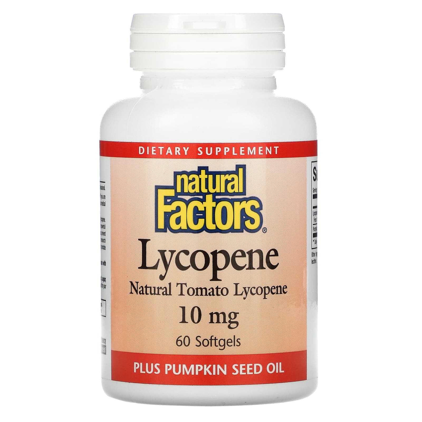Natural Factors, Lycopene, 10 mg, 60 Softgels UPC 068958010168 | Hilife Vitamins