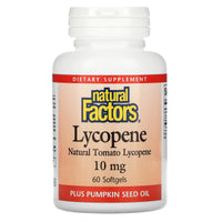 Natural Factors, Lycopene, 10 mg, 60 Softgels UPC 068958010168 | Hilife Vitamins