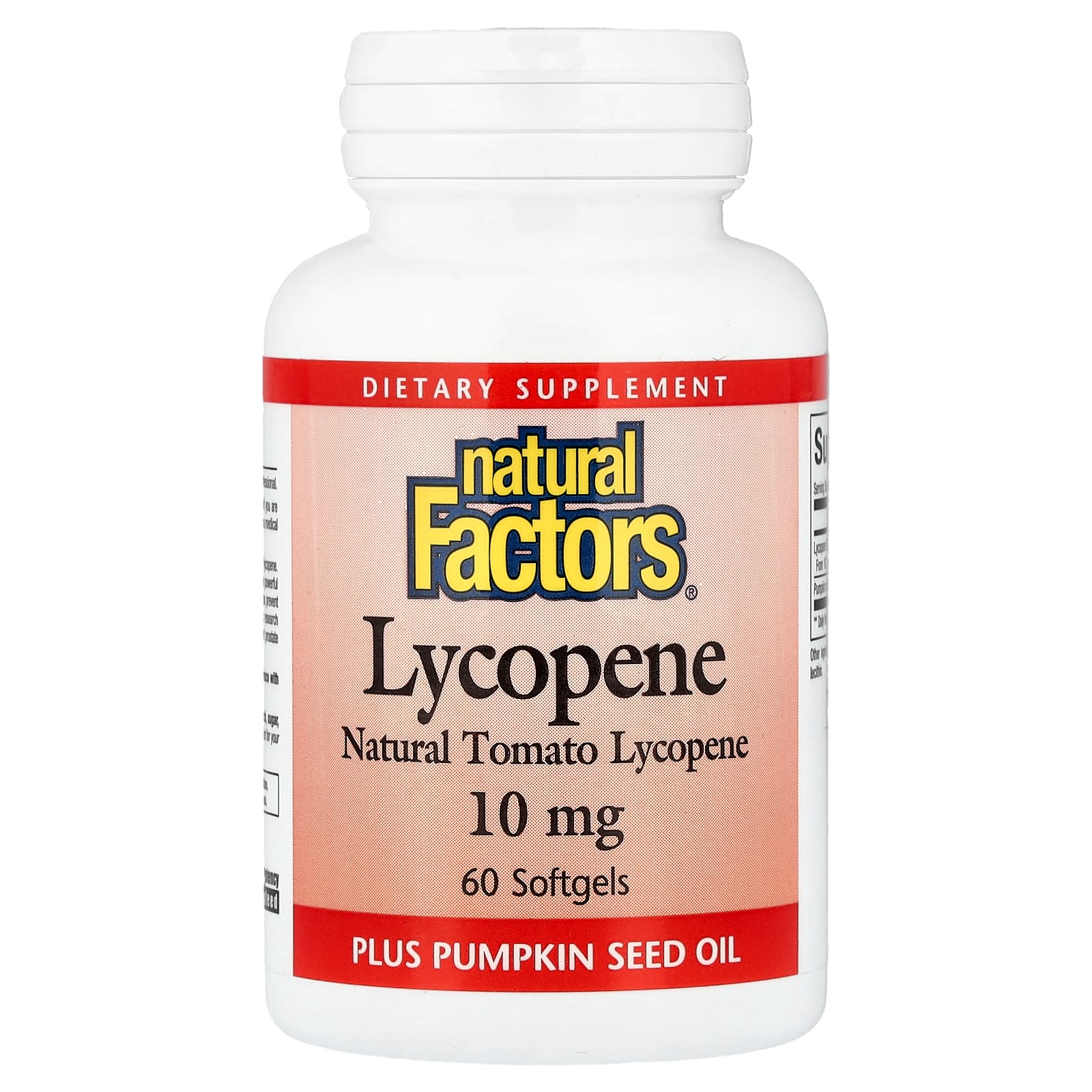 Natural Factors, Lycopene, 10 mg, 60 Softgels UPC 068958010168 | Hilife Vitamins