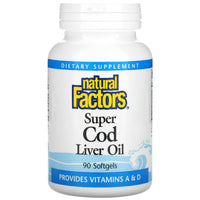Natural Factors, Super Cod Liver Oil, 90 Softgels UPC 068958010205 | Hilife Vitamins