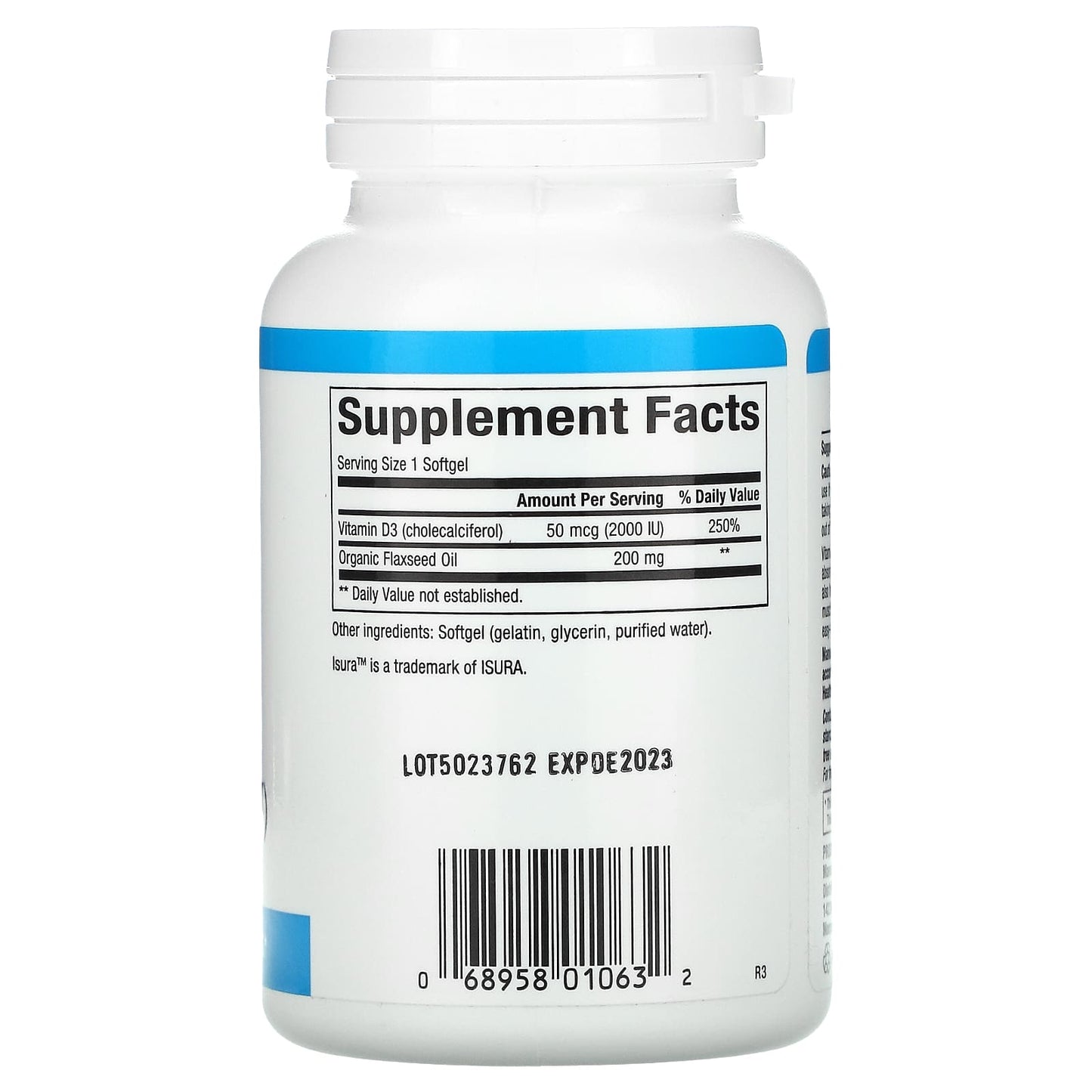 Natural Factors, Vitamin D3, 50 mcg (2,000 IU), 240 Softgels UPC 068958010632 | Hilife Vitamins