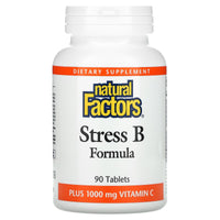 Natural Factors, Stress B Formula, Plus 1,000 mg Vitamin, 90 Tablets UPC 068958011318 | Hilife Vitamins