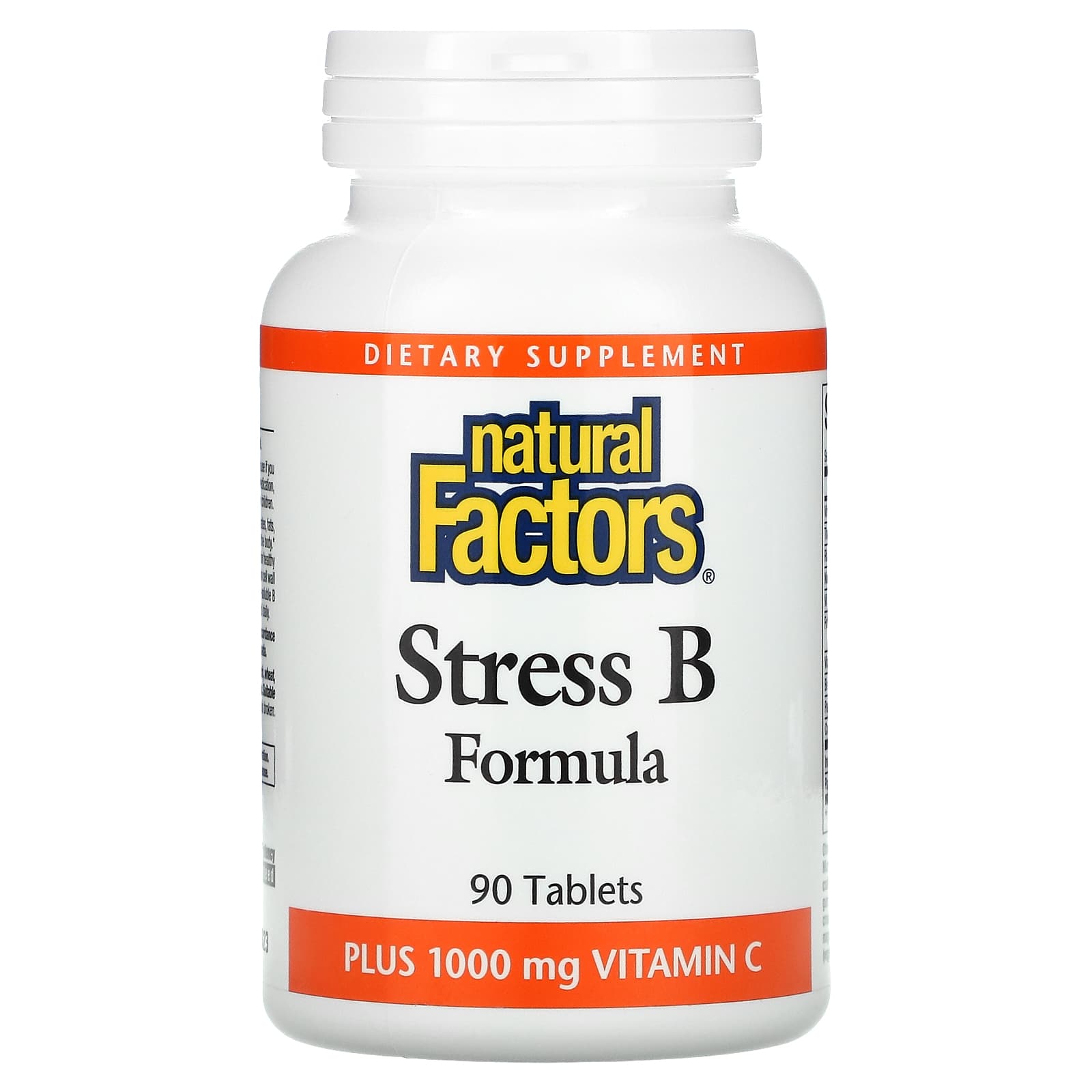 Natural Factors, Stress B Formula, Plus 1,000 mg Vitamin, 90 Tablets UPC 068958011318 | Hilife Vitamins