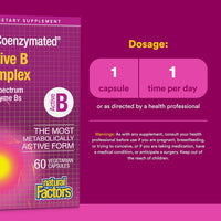 Natural Factors, BioCoenzymated, Active B Complex, 60 Vegetarian Capsules UPC 068958011325 | Hilife Vitamins