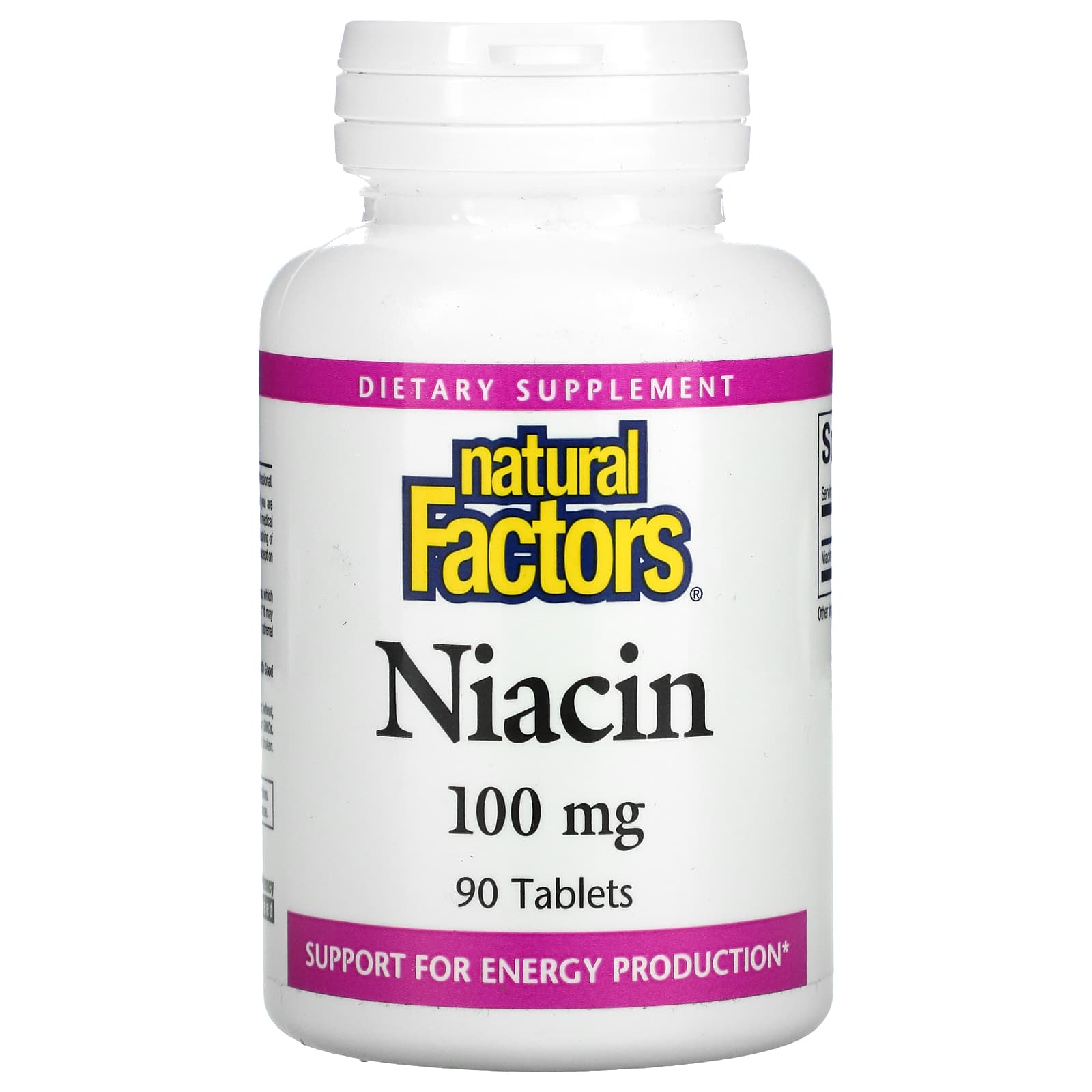 Natural Factors, Niacin, 100 mg, 90 Tablets UPC 068958012209 | Hilife Vitamins