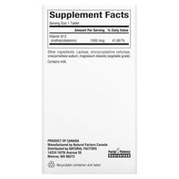 Natural Factors, B12, Methylcobalamin, 1,000 mcg, 180 Chewable Tablets UPC 068958012438 | Hilife Vitamins