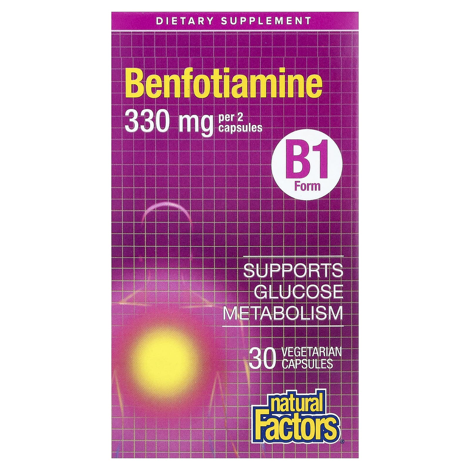 Natural Factors, Benfotiamine, 30 Vegetarian Capsules UPC 068958012483 | Hilife Vitamins