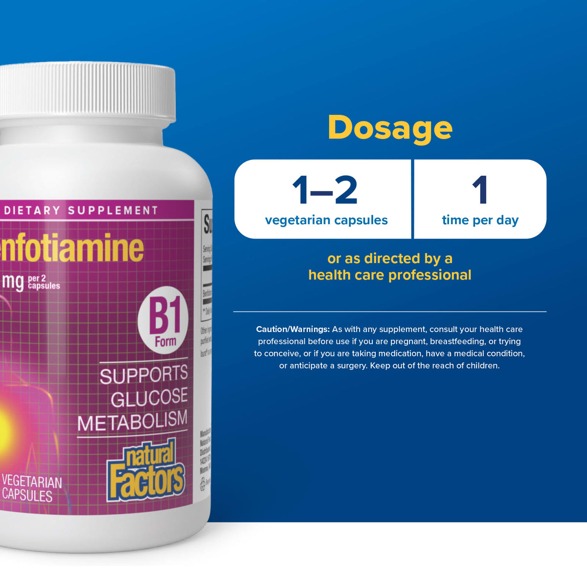 Natural Factors, Benfotiamine, 30 Vegetarian Capsules UPC 068958012483 | Hilife Vitamins