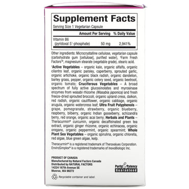 Natural Factors, Biocoenzymated Pyridoxal 5'-Phosphate 50 mg, 30 Vegetarian Capsules UPC 068958012520 | Hilife Vitamins