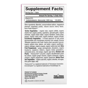 Natural Factors, BioCoenzymated, B12, Methylcobalamin &a, 30 Chewable Tablets UPC 068958012537 | Hilife Vitamins