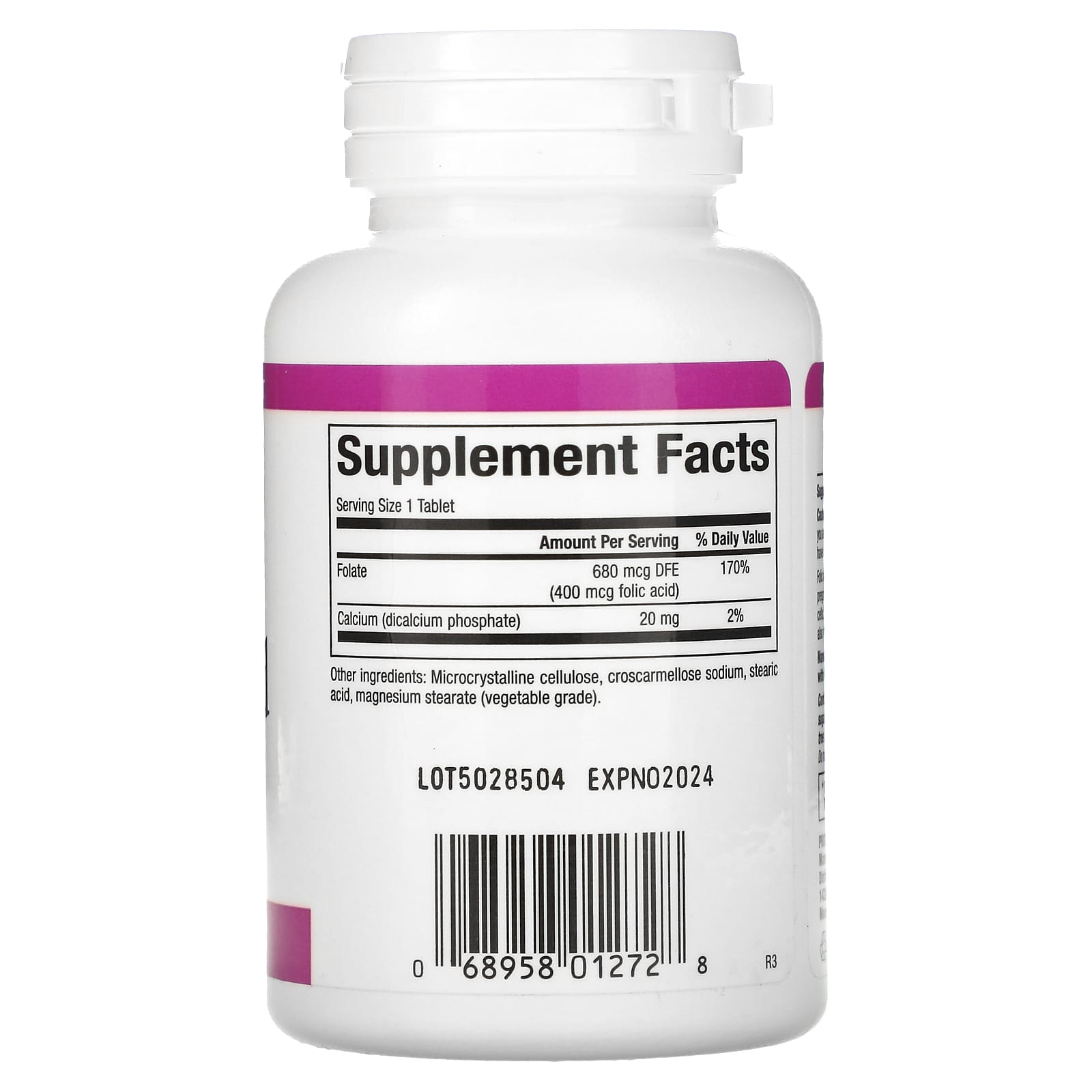 Natural Factors, Folic Acid, 400 mcg, 90 Tablets UPC 068958012728 | Hilife Vitamins