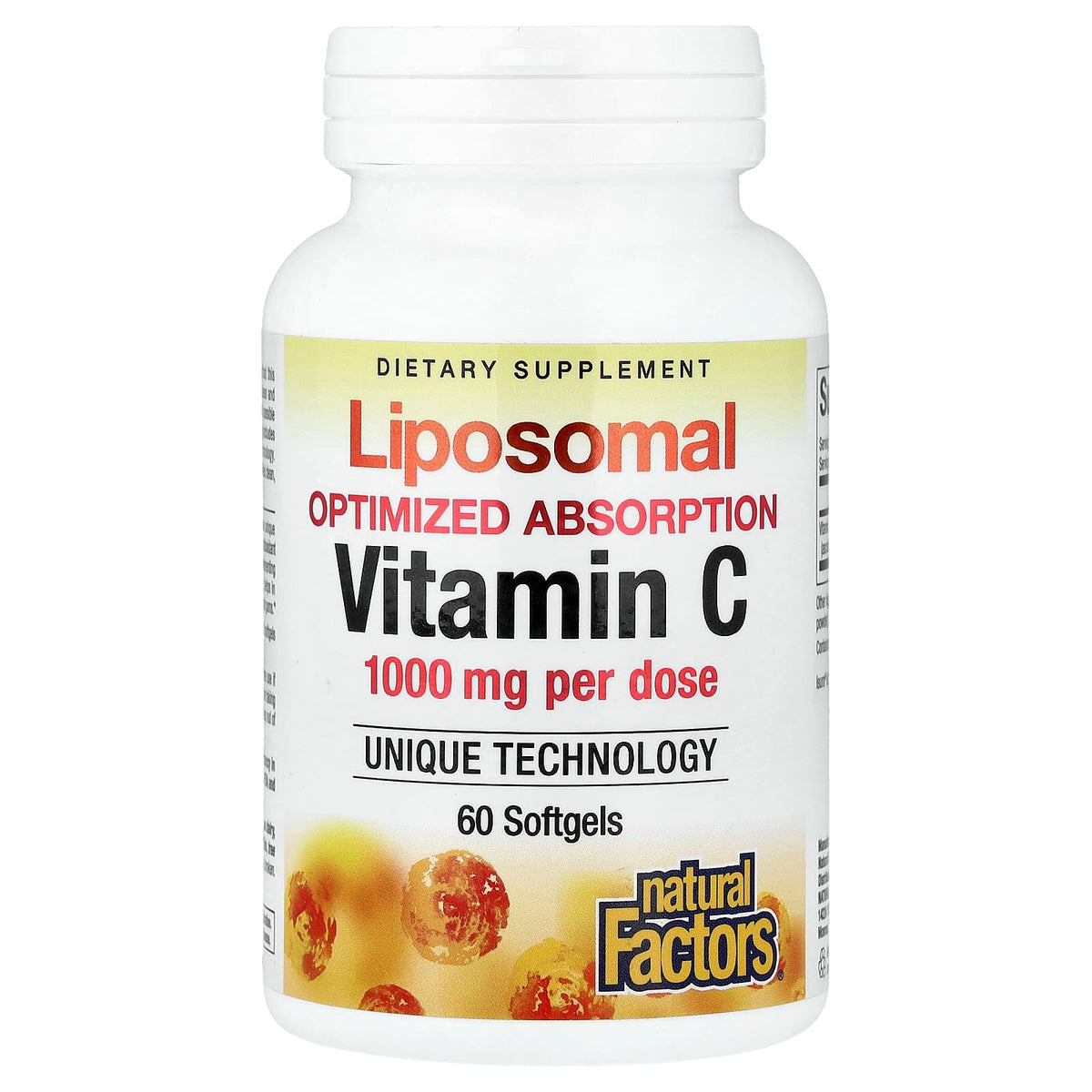Natural Factors, Liposomal Vitamin C, 60 Softgels UPC 068958013237 | Hilife Vitamins