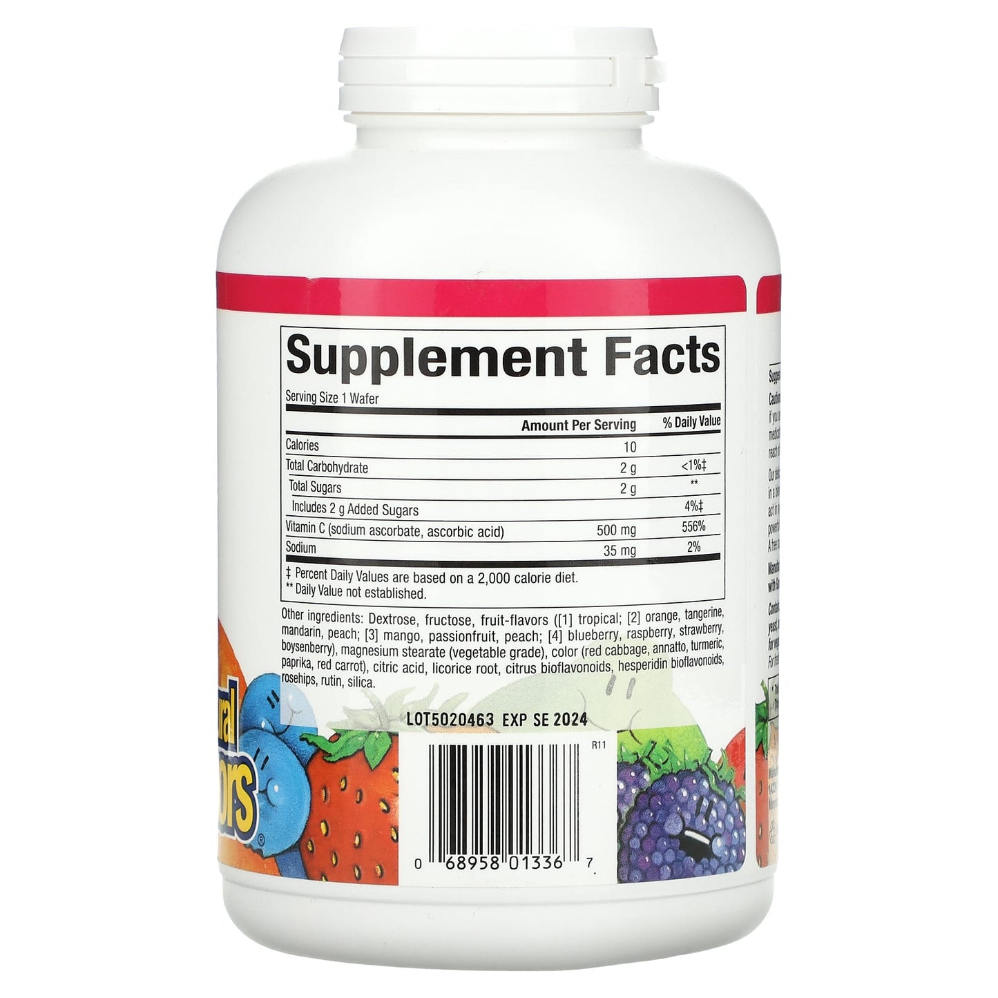 Natural Factors, Fruit-Flavor Chew Vitamin C, Four Mixed, 180 Chewables UPC 068958013367 | Hilife Vitamins