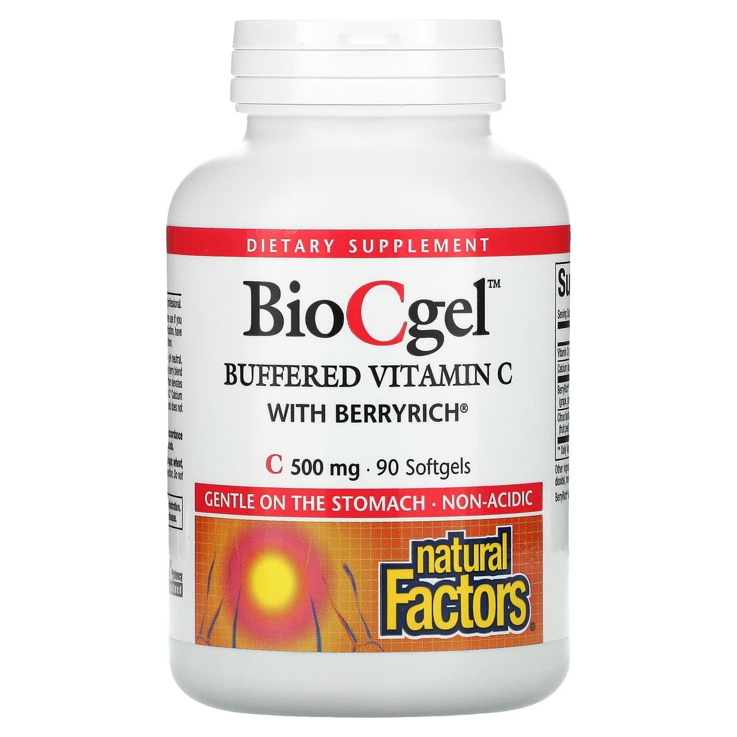 Natural Factors, BioCgel, Buffered Vitamin C with BerryR, 90 Softgels UPC 068958013534 | Hilife Vitamins