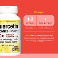 Natural Factors, Quercetin LipoMicel Matrix, 60 Liquid Softgels UPC 068958013787 | Hilife Vitamins