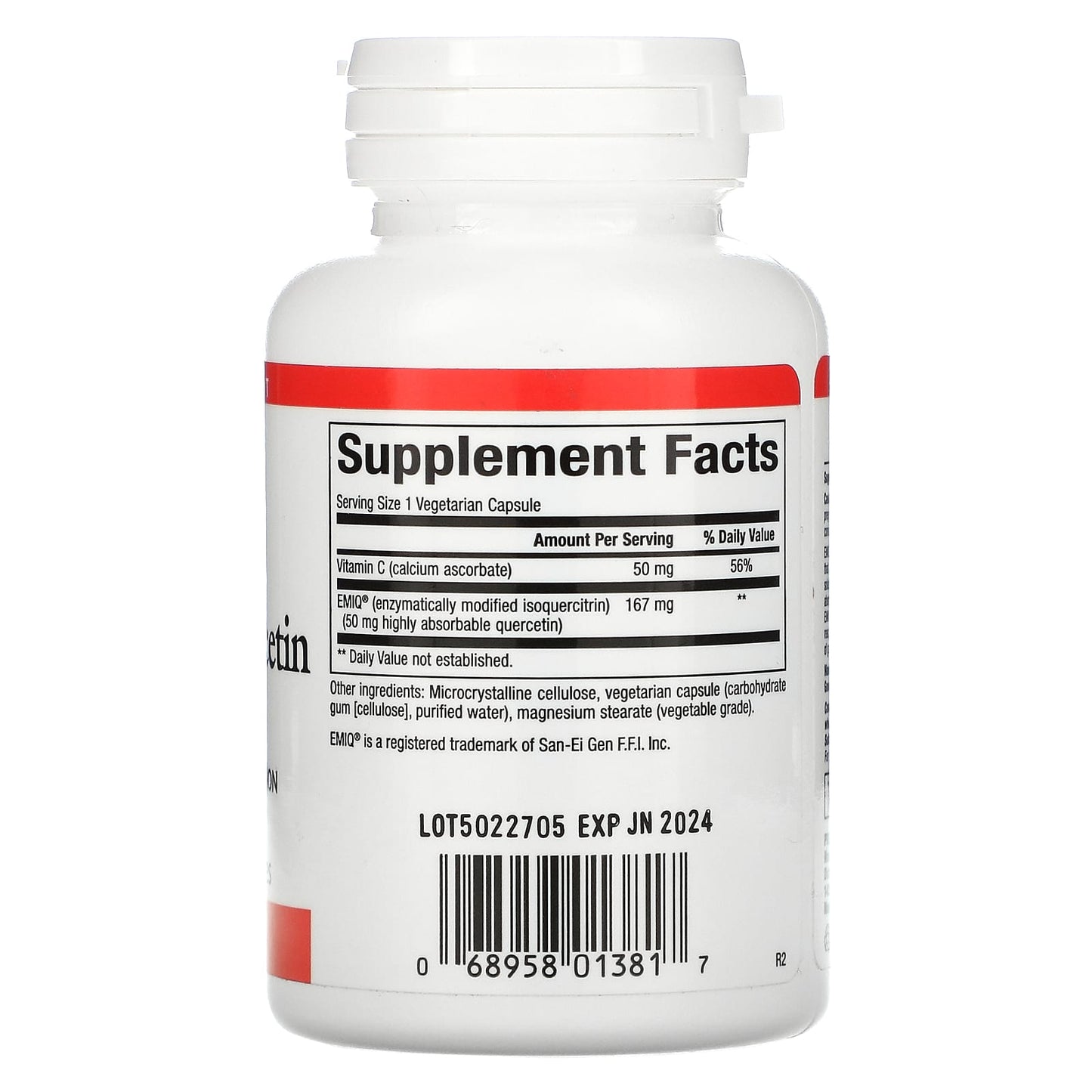 Natural Factors, Bioactive Quercetin EMIQ, 50 mg, 60 Capsules UPC 068958013817 | Hilife Vitamins