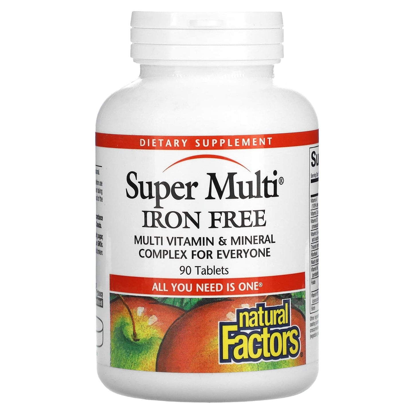 Natural Factors, Super Multi, Iron Free, 90 Tablets UPC 068958015088 | Hilife Vitamins