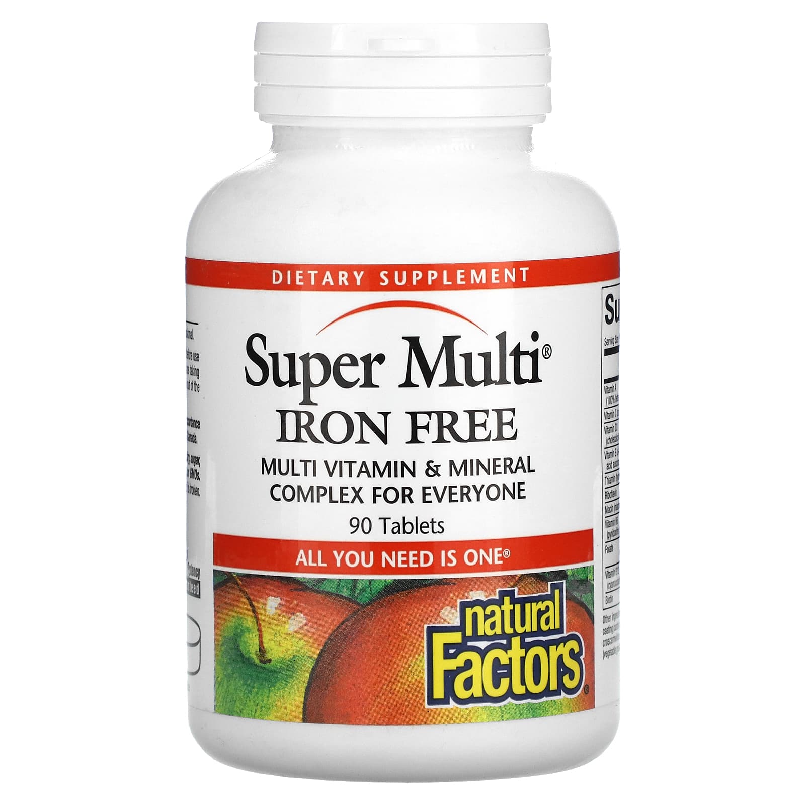 Natural Factors, Super Multi, Iron Free, 90 Tablets UPC 068958015088 | Hilife Vitamins