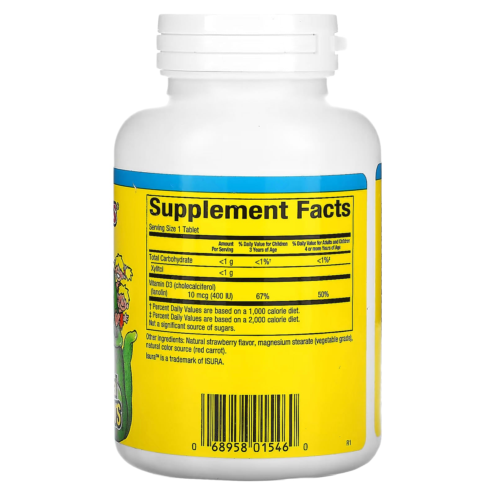 Natural Factors, Big Friends, Chewable Vitamin D3, Berry, 250 Chewable Tablets UPC 068958015460 | Hilife Vitamins