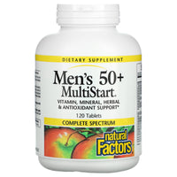 Natural Factors, Multistart Men's 50+, 120 Tablets UPC 068958015736 | Hilife Vitamins