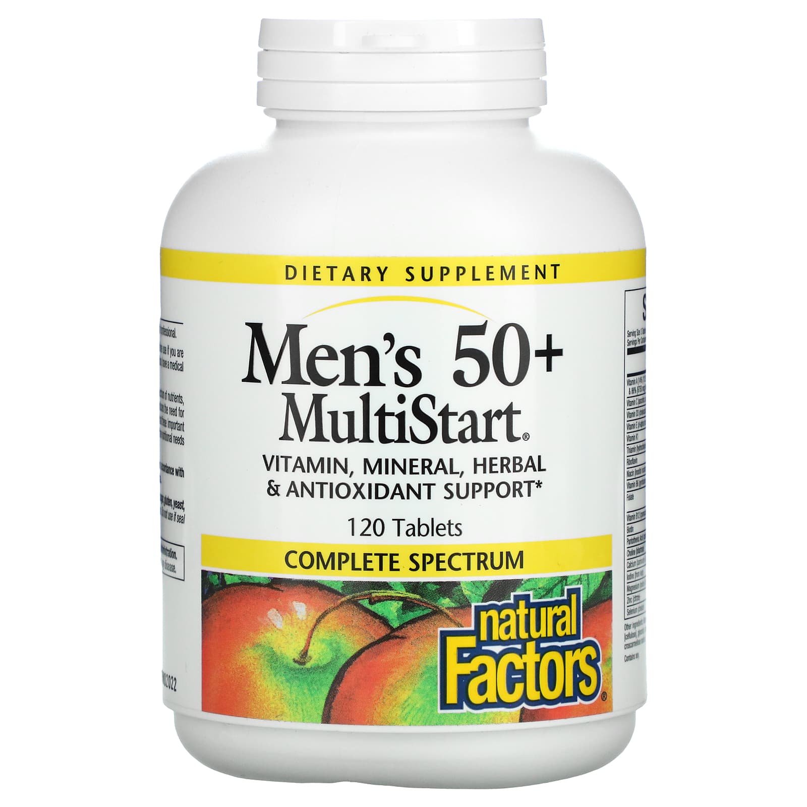 Natural Factors, Multistart Men's 50+, 120 Tablets UPC 068958015736 | Hilife Vitamins