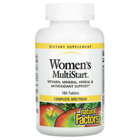 Natural Factors, Multistart® Women's Regular Formula, 180 Tablets UPC 068958015811 | Hilife Vitamins