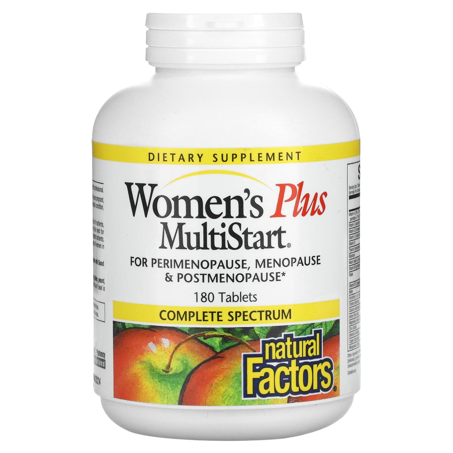 Natural Factors, MultiStart Women's Plus for perimenopause & menopause conditions, 180 Tablets UPC 068958015842
