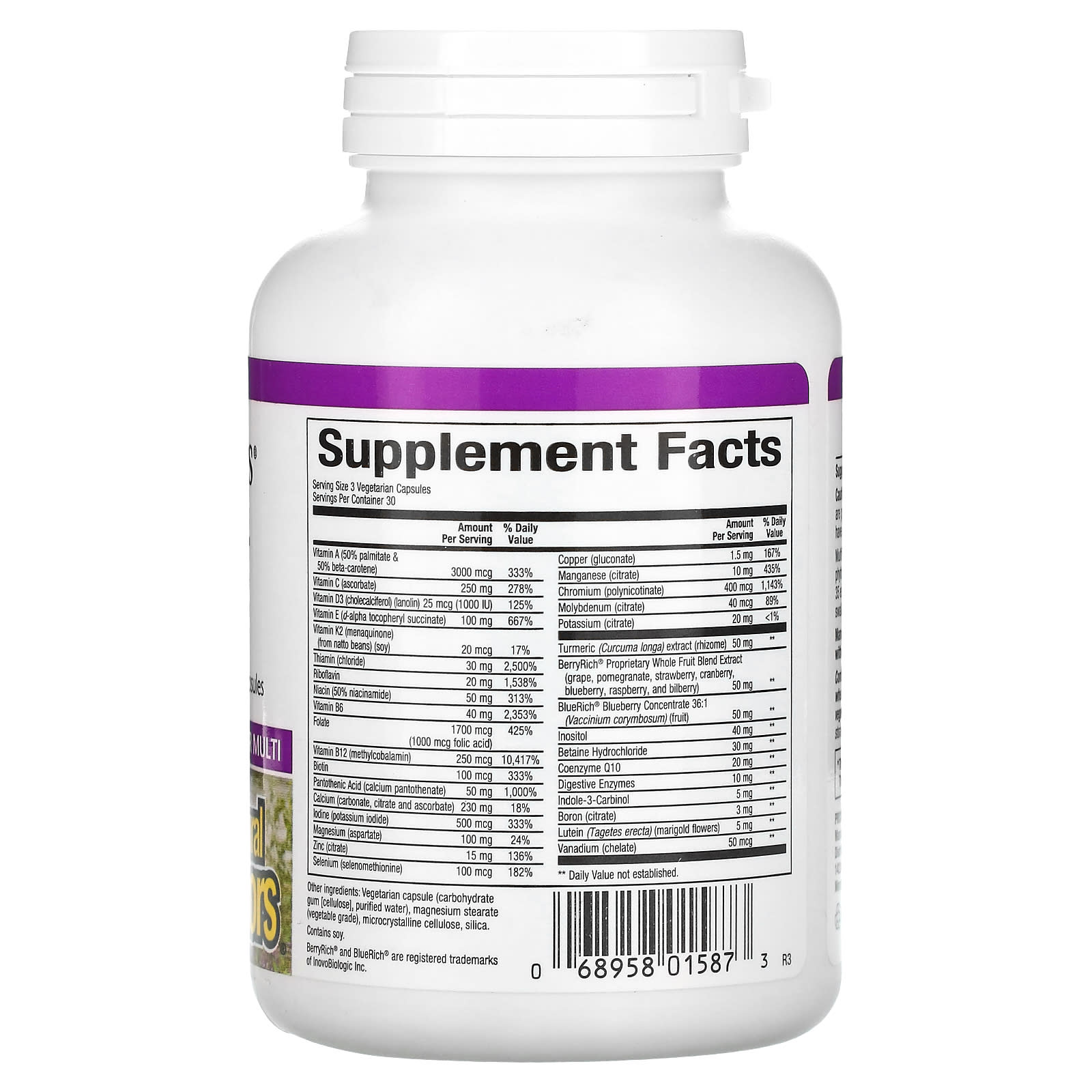 Natural Factors, MultiFactors Women's 50+, 90 Vegetarian Capsules UPC 068958015873 | Hilife Vitamins