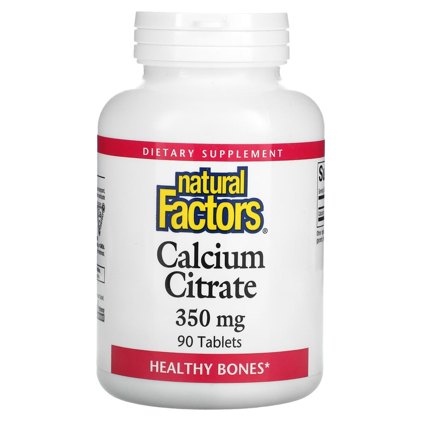 Natural Factors, Calcium Citrate, 350 mg, 90 Tablets UPC 068958016115 | Hilife Vitamins