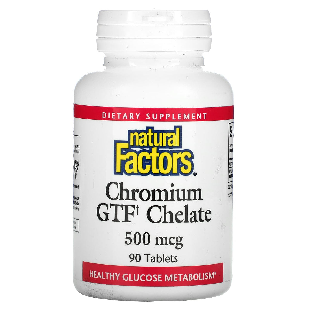 Natural Factors, Chromium GTF Chelate, 500 mcg, 90 Tablets UPC 068958016306 | Hilife Vitamins