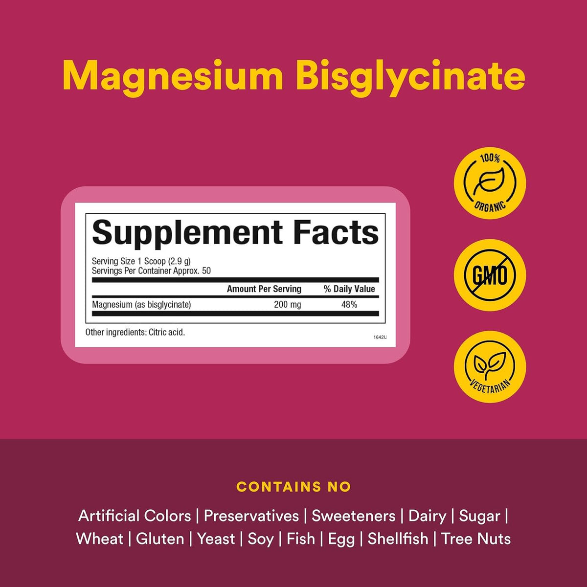 Natural Factors, Magnesium Pure Glycinate, 4.23 oz (120 g) UPC 068958016429 | Hilife Vitamins