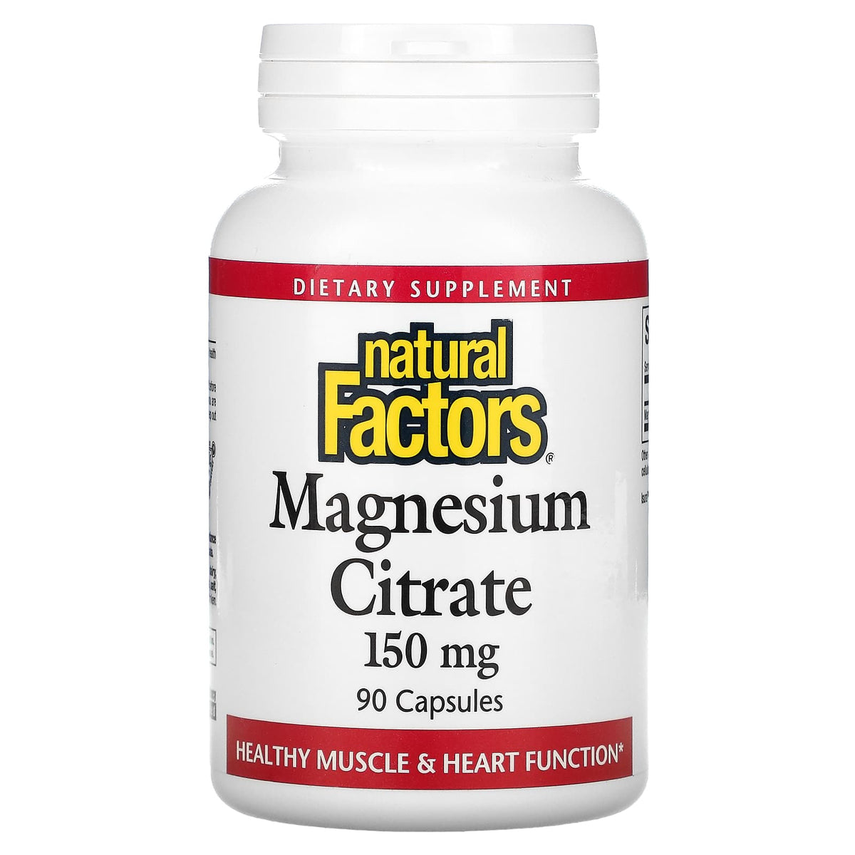 Natural Factors, Magnesium Citrate, 150 mg, 90 Capsules UPC 068958016528 | Hilife Vitamins
