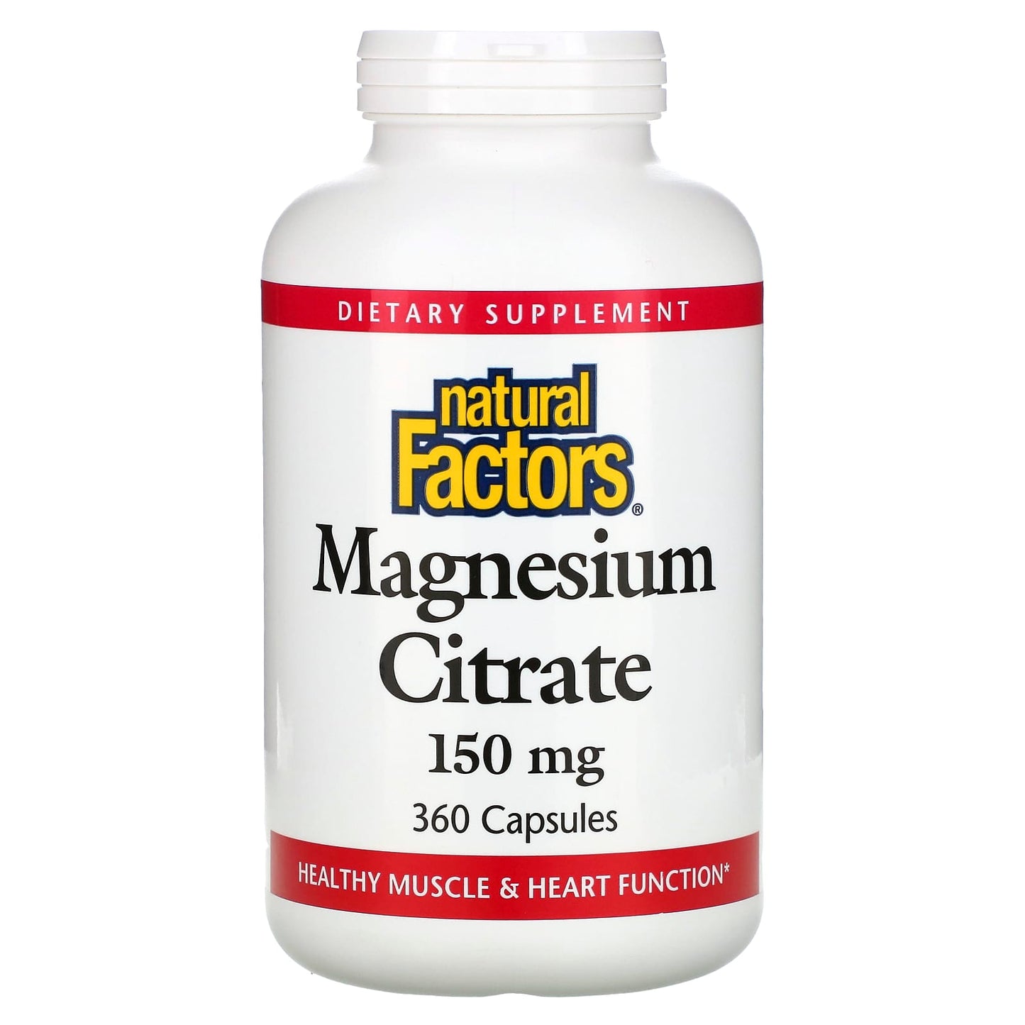 Natural Factors, Magnesium Citrate, 150 mg, 360 Capsules UPC 068958016559 | Hilife Vitamins