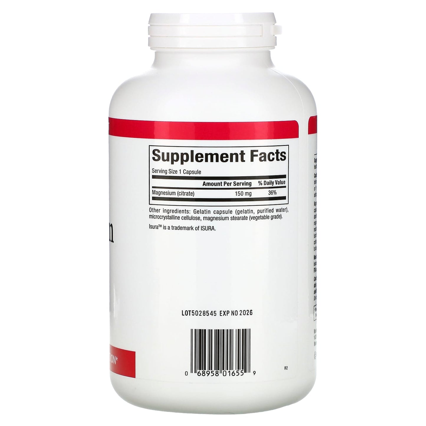 Natural Factors, Magnesium Citrate, 150 mg, 360 Capsules UPC 068958016559 | Hilife Vitamins