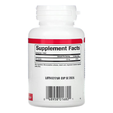 Natural Factors, Zinc Citrate, 50 mg, 90 Tablets UPC 068958016801 | Hilife Vitamins