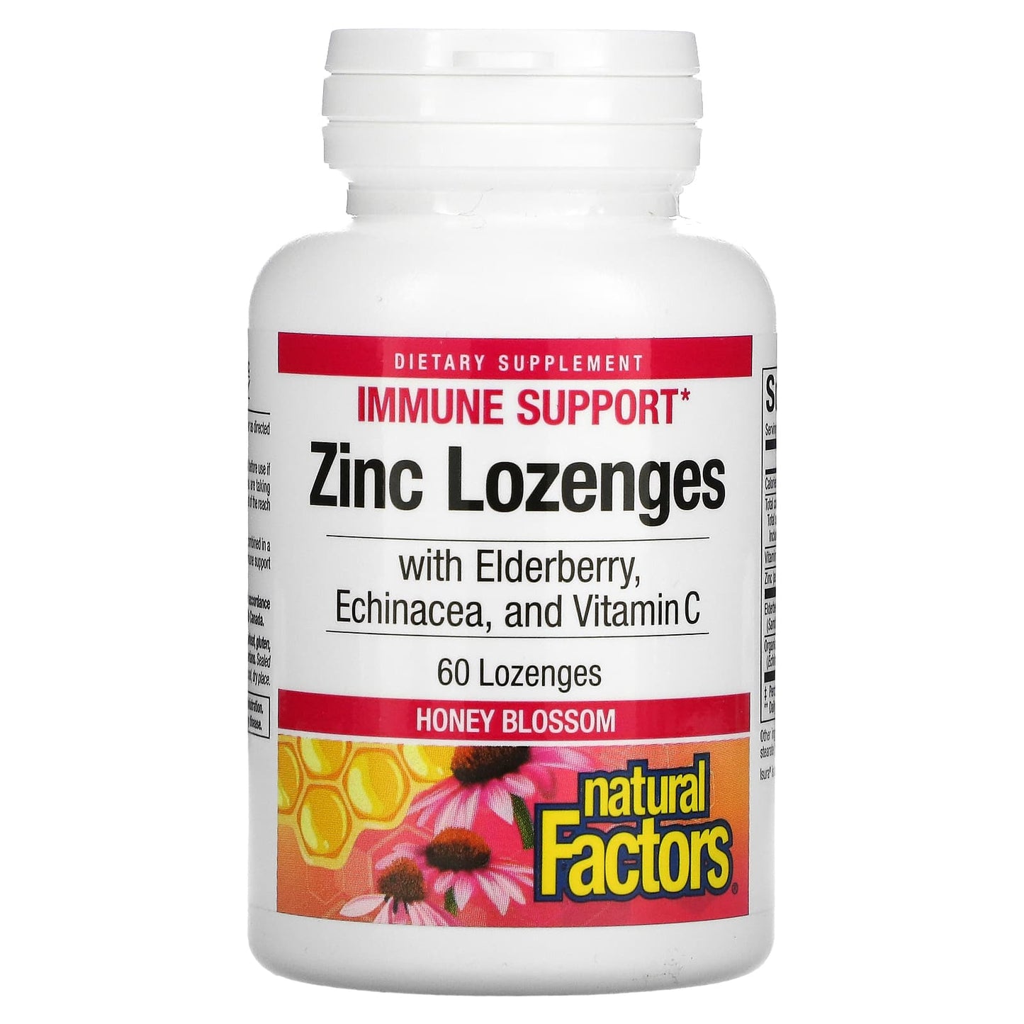 Natural Factors, Zinc Lonzenges, With Elderberry, Echina, 60 Lozenges UPC 068958016887 | Hilife Vitamins