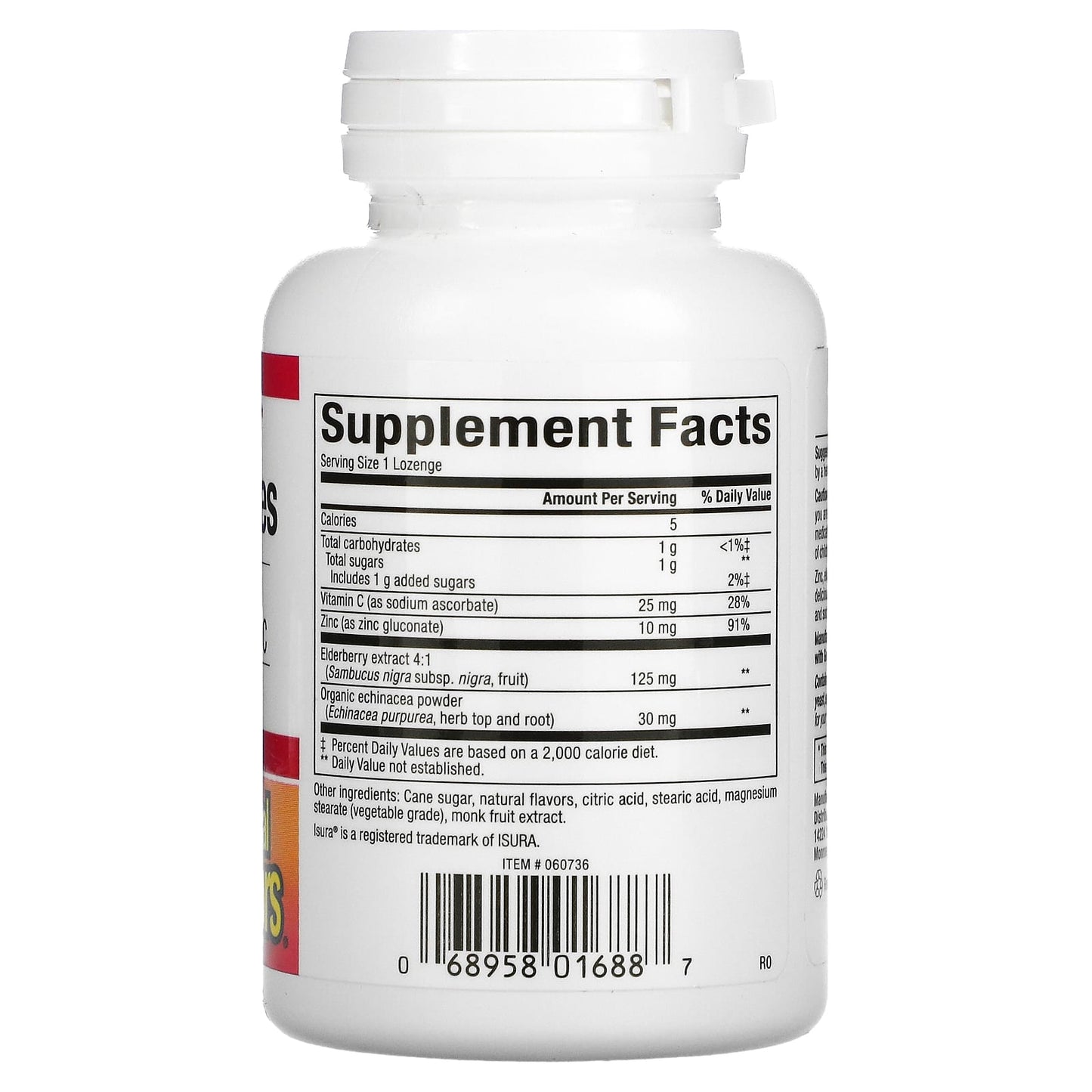 Natural Factors, Zinc Lonzenges, With Elderberry, Echina, 60 Lozenges UPC 068958016887 | Hilife Vitamins