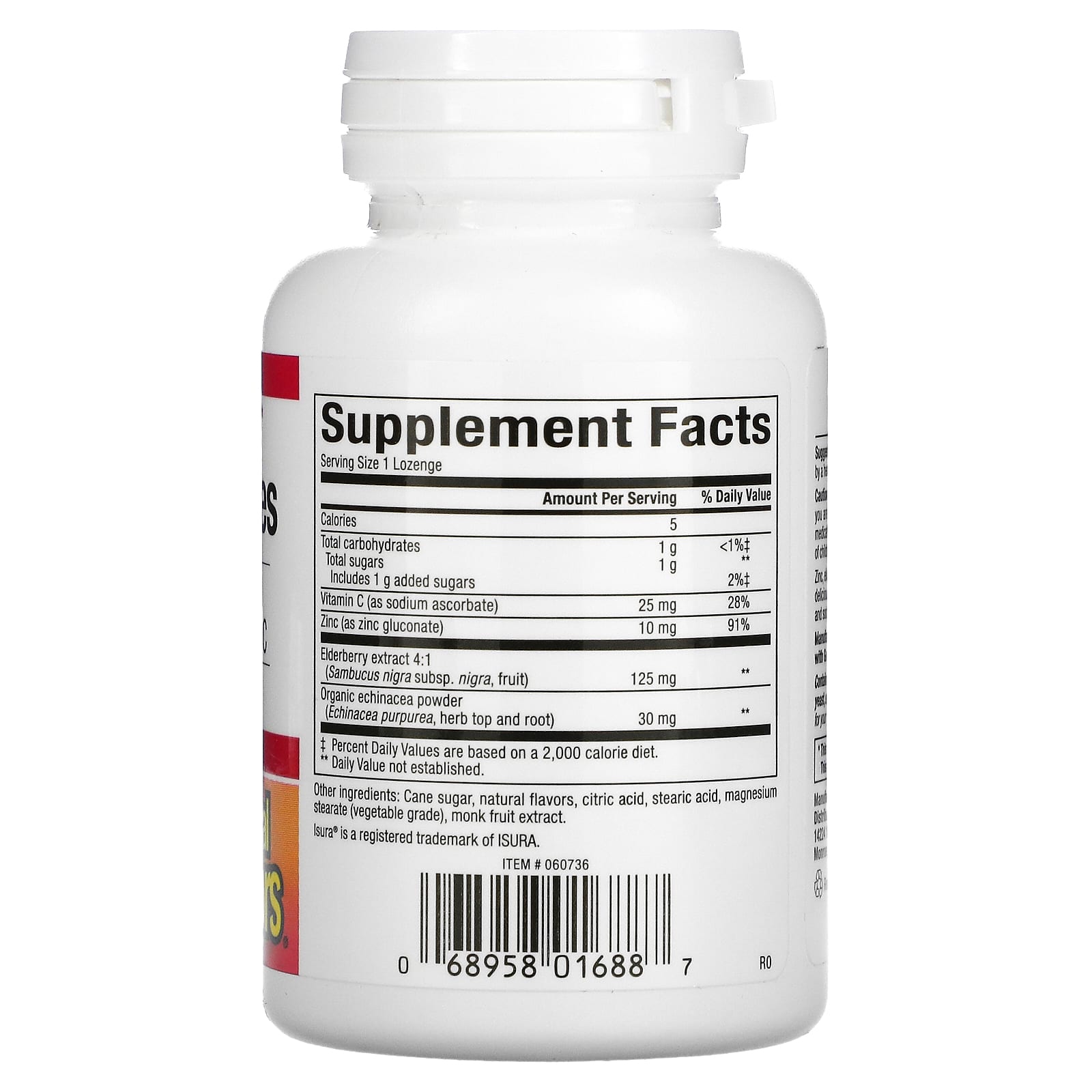 Natural Factors, Zinc Lonzenges, With Elderberry, Echina, 60 Lozenges UPC 068958016887 | Hilife Vitamins