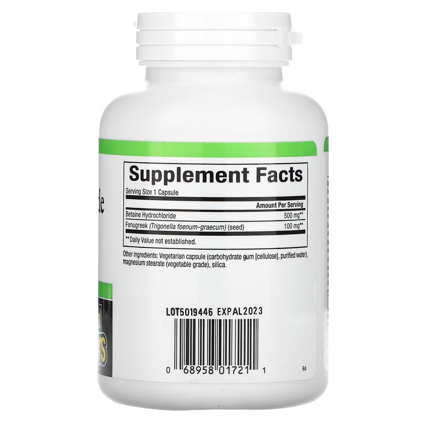 Natural Factors, Betaine Hydrochloride with Fenugreek, 5, 180 Vegetarian Capsules UPC 068958017211 | Hilife Vitamins