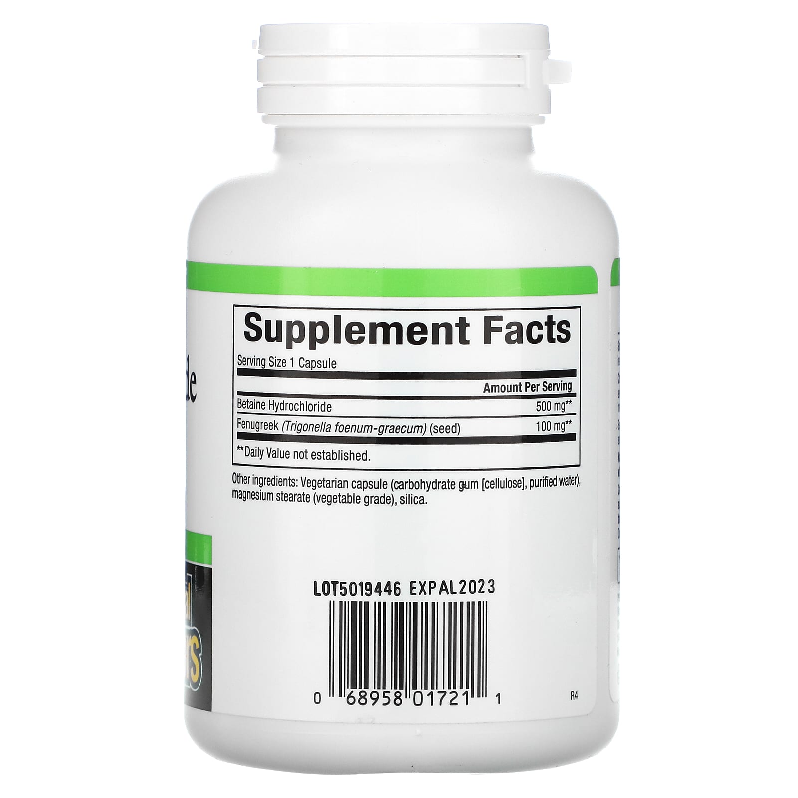 Natural Factors, Betaine Hydrochloride with Fenugreek, 5, 180 Vegetarian Capsules UPC 068958017211 | Hilife Vitamins