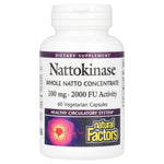 Natural Factors, Nattokinase, 100 mg, 60 Capsules UPC 068958017259 | Hilife Vitamins