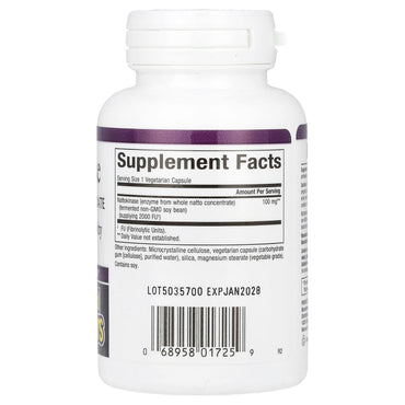 Natural Factors, Nattokinase, 100 mg, 60 Capsules UPC 068958017259 | Hilife Vitamins